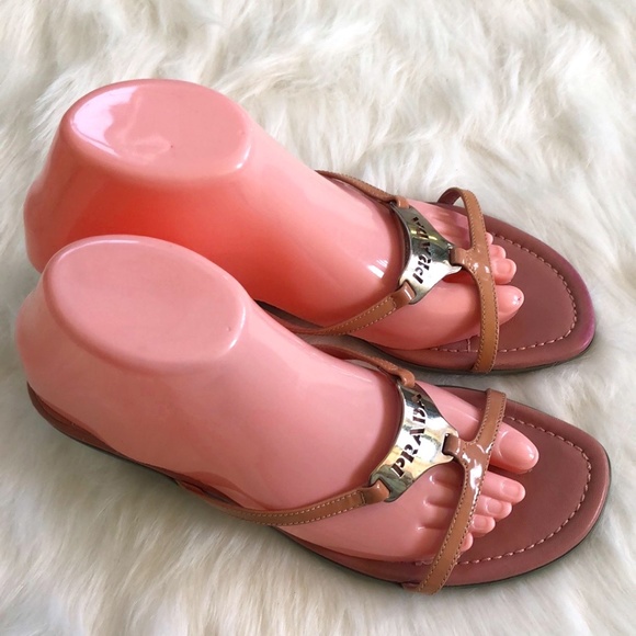 Prada Ladies Mauve Pink Kitten Heel Sandals Size 38 - Picture 13 of 16